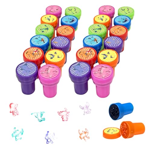UHDS 24 Stück Stittch Selbstfärbende Stempel für Kinder, Kinder Stempelset, Kreatives Geschenk für Mädchen & Jungen, Ideal für Party & Klassenzimmer Belohnungen UHDS 24 Stück Stittch Selbstfärbende Stempel für Kinder, Kinder Stempelset, Kreatives Geschenk für Mädchen & Jungen, Ideal für Party & Klassenzimmer Belohnungen von UHDS