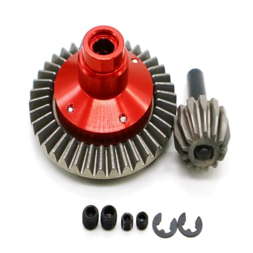 UIKEEYUIS 2 Stück Differentialgetriebe aus Aluminiumlegierung für SCX10 1/10 Crawler, langlebiger Einsatz, RC Autozubehör, Ersatzteile, Rot von UIKEEYUIS