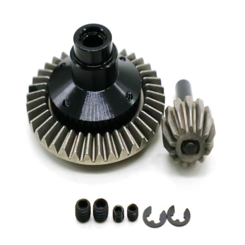 UIKEEYUIS 2 Stück Differentialgetriebe aus Aluminiumlegierung für SCX10 1/10 Crawler, langlebiger Einsatz, RC Autozubehör, Ersatzteile, Schwarz von UIKEEYUIS