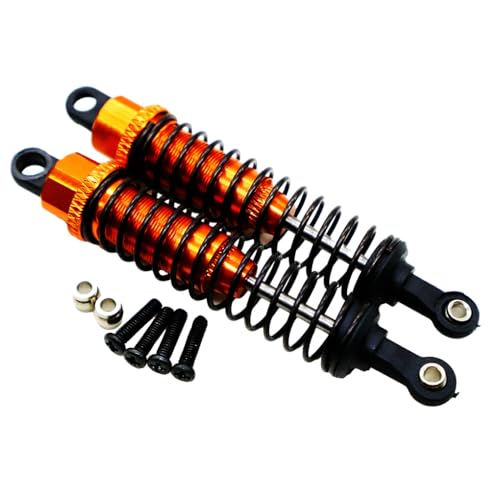 UIKEEYUIS 2 stücke 1/16 Aluminium Legierung Hinten Stoßdämpfer Für 731 732 733 734 Gewinde RC Auto Zubehör ersatz Teile, Orange von UIKEEYUIS