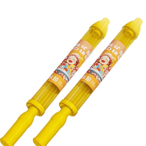 UIKEEYUIS 2X Wasserpistole Spaß Outdoor Unterhaltung oder Sommer Picknick ABS romantische Requisiten mit Wasseratmosphäre, Gelb von UIKEEYUIS