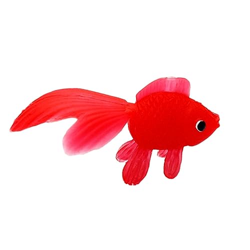 UIKEEYUIS Breites Anwendungsgebiet: Künstliches Fischspielzeug, geeignet für alle Arten von Aquarien. Künstliche bewegliche Fische aus Kunststoff, Rot von UIKEEYUIS