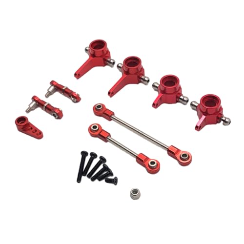 UIKEEYUIS Lenkbecher Lenkverbindung 28T Servoarm Set für 1/28 Wltoys K969 Metall Upgrade Lenkbecher Lenkverbindung 28T Servo, Rot von UIKEEYUIS