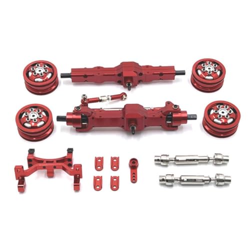 UIKEEYUIS Upgrade Metallteile Kit für C74 Rc Upgrade Metallteile Kit Aluminiumlegierung Langlebiges Vollmetall RC Autozubehör, Rot von UIKEEYUIS