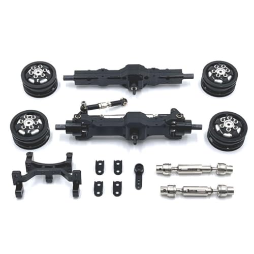 UIKEEYUIS Upgrade Metallteile Kit für C74 Rc Upgrade Metallteile Kit Aluminiumlegierung Langlebiges Vollmetall RC Autozubehör, Schwarz von UIKEEYUIS