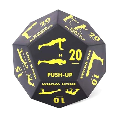 UIKEEYUIS Verwandeln Sie Ihre Trainingsroutine mit Fitness Spielwürfeln und Fitnessgewohnheiten auf die nächste Ebene usw. Sie können Neue Trainingsmethoden genießen, Gelb von UIKEEYUIS