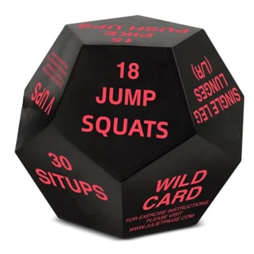UIKEEYUIS Verwandeln Sie Ihre Trainingsroutine mit Fitness Spielwürfeln und Fitnessgewohnheiten auf die nächste Ebene usw. Sie können Neue Trainingsmethoden genießen, Rot von UIKEEYUIS