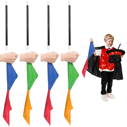 UILYNIU 8 Stück Anfänger Zaubertricks Kostüm Set mit Magie Zauberstab Farbwechsel Taschentuch, Neuheit Magie Requisiten Zauber Tricks Geburtstag Geschenk für Magier Party Kinder Erwachsener (8PCS) UILYNIU 8 Stück Anfänger Zaubertricks Kostüm Set mit Magie Zauberstab Farbwechsel Taschentuch, Neuheit Magie Requisiten Zauber Tricks Geburtstag Geschenk für Magier Party Kinder Erwachsener (8PCS) von UILYNIU