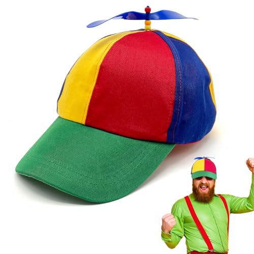 UILYNIU Propeller Mütze für Erwachsene Kinder Bunte Patchwork Hut Lustige Hüte Helikopter Kappe Festival Hut Sonnenschutz Baseballmütze mit Propeller Bunte Propellermütze für Partys Draußen (Bunte) UILYNIU Propeller Mütze für Erwachsene Kinder Bunte Patchwork Hut Lustige Hüte Helikopter Kappe Festival Hut Sonnenschutz Baseballmütze mit Propeller Bunte Propellermütze für Partys Draußen (Bunte) von UILYNIU