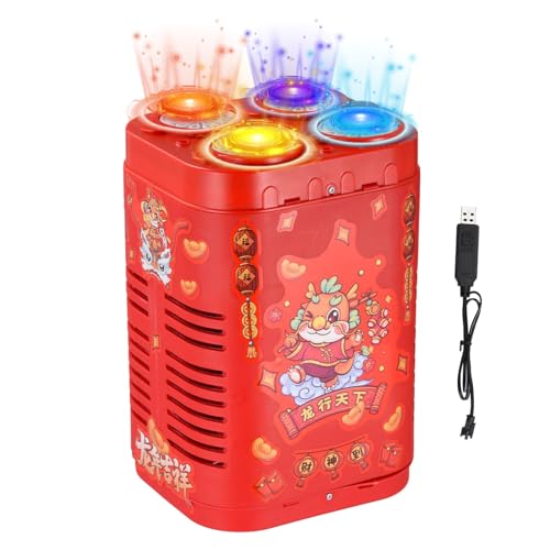 UINO Blasengebläse | Wiederaufladbare Feuerwerksblasenmaschine für Kinder - 48 Löcher Bubble Maker für Kinder mit Feuerwerk Sound Lights, 2000+ /min Bubbles, Bubbles Toy für Party Silvester von UINO