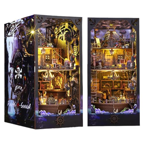 DIY Miniatur Bausatz, Miniatur-Bausatz zum Selberbauen mit Möbeln und LED, Modellhäuser zum Bauen, Bausatz für EIN Kleines Haus, Puppenhaus Bausätze für Erwachsene, Kinder (Aden Treasure) von UINOFER