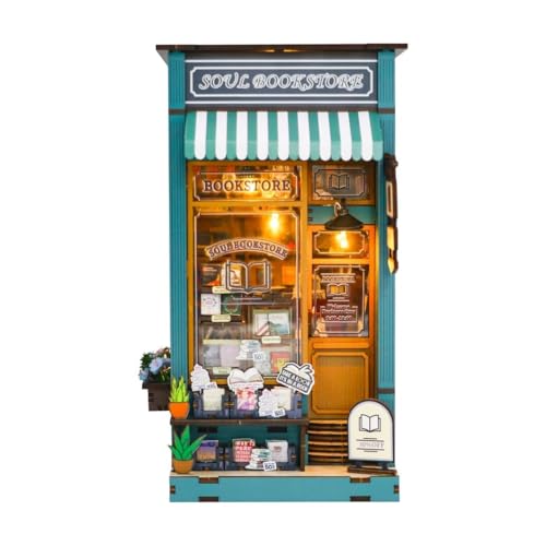 DIY Miniatur Bausatz, Miniatur-Bausatz zum Selberbauen mit Möbeln und LED, Modellhäuser zum Bauen, Bausatz für EIN Kleines Haus, Puppenhaus Bausätze für Erwachsene, Kinder (Soul Bookstore) von UINOFER