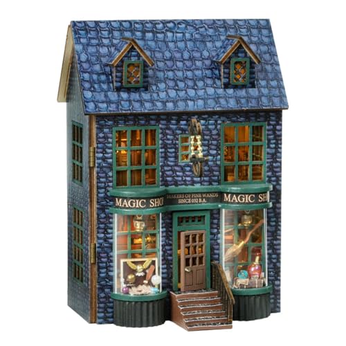 Miniatur Haus, DIY Set Erwachsene Miniatur Haus, Puppenhaus Mini Haus mit Möbeln, Kreatives Zimmer Geburtstagsgeschenk (Magic Shop) von UINOFER