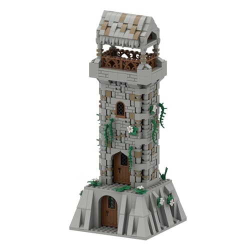 UINOFER Militär Szene Baustein Set, DIY Militärbasen Architektur Modell, WW2 Militärische Wachsames Haus Architektur, Kompatibles 75387 Zubehör (Forest Tower) von UINOFER