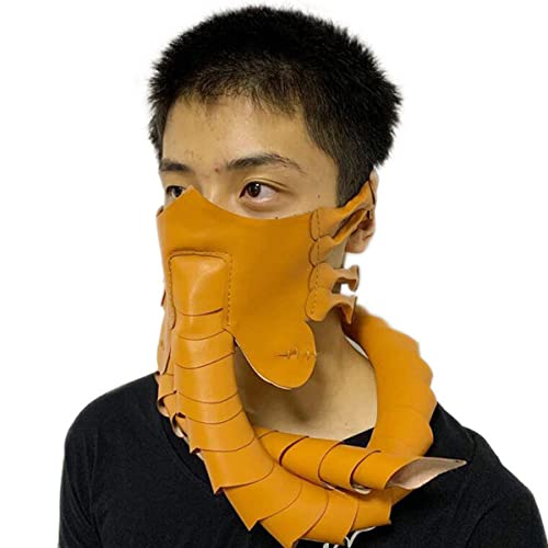 UIUKDWUC Alien Worm Face Hug Bug Maske Leder Halbgesichtsmaske Cosplay Kostüm Requisiten für Halloween Party UIUKDWUC Alien Worm Face Hug Bug Maske Leder Halbgesichtsmaske Cosplay Kostüm Requisiten für Halloween Party von UIUKDWUC