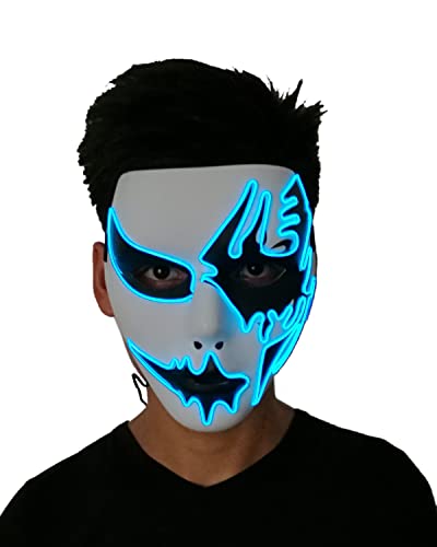 UIUKDWUC El Cold Light Handsome Man Leuchtende Maske für Halloween Karneval Kostüm Party Requisiten UIUKDWUC El Cold Light Handsome Man Leuchtende Maske für Halloween Karneval Kostüm Party Requisiten von UIUKDWUC