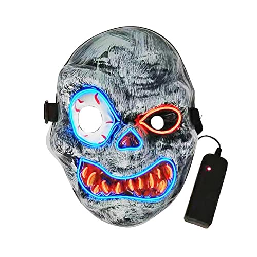 UIUKDWUC El Leuchtende Maske für Halloween Karneval Kostüm Party Requisiten UIUKDWUC El Leuchtende Maske für Halloween Karneval Kostüm Party Requisiten von UIUKDWUC