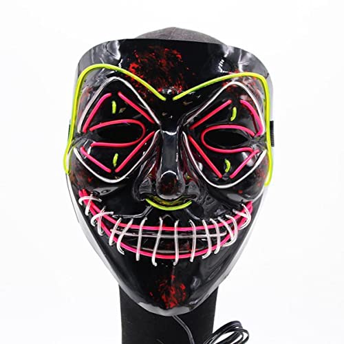 UIUKDWUC El Luminous Mask Monster Black V Halloween Funny Horror Flashs Props UIUKDWUC El Luminous Mask Monster Black V Halloween Funny Horror Flashs Props von UIUKDWUC