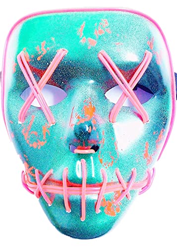 UIUKDWUC Glühende Maske El Kaltlicht Maske für Halloween Karneval Kostüm Party Requisiten UIUKDWUC Glühende Maske El Kaltlicht Maske für Halloween Karneval Kostüm Party Requisiten von UIUKDWUC