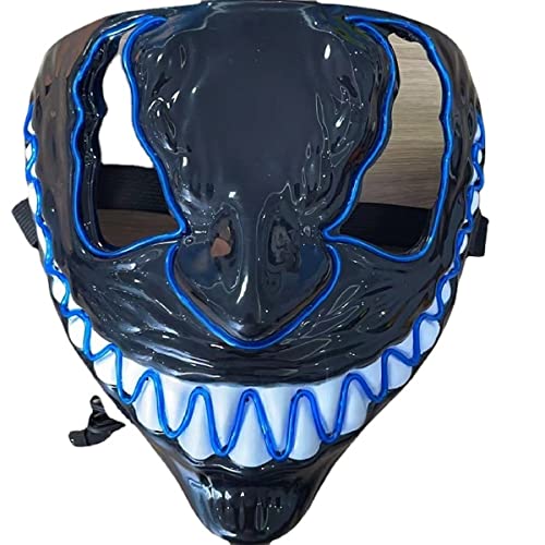 UIUKDWUC Halloween Glowing Mask Venoms Glowing Mask El Glowing Line Mask Halloween Party Props UIUKDWUC Halloween Glowing Mask Venoms Glowing Mask El Glowing Line Mask Halloween Party Props von UIUKDWUC