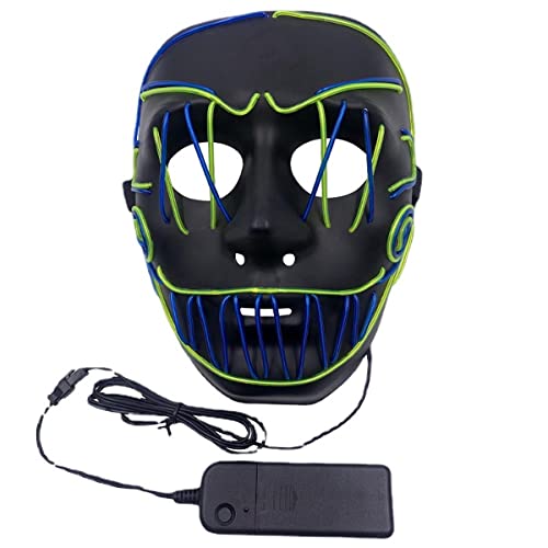 UIUKDWUC Halloween Horror Skull Led Glowing Mask for Halloween Carnival Costume Party Props UIUKDWUC Halloween Horror Skull Led Glowing Mask for Halloween Carnival Costume Party Props von UIUKDWUC