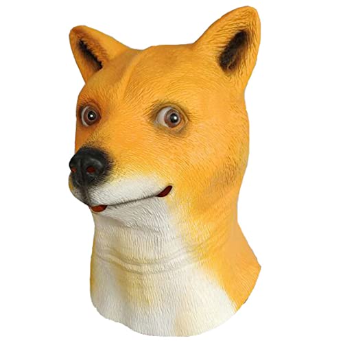 UIUKDWUC Halloween-Tiermaske, Hunde-Kopfbedeckung, Akita-Hund, Einzel-Hundemaske, Abschlussball, Party-Requisiten, Spielzeug UIUKDWUC Halloween-Tiermaske, Hunde-Kopfbedeckung, Akita-Hund, Einzel-Hundemaske, Abschlussball, Party-Requisiten, Spielzeug von UIUKDWUC