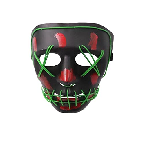 UIUKDWUC Leuchtende Maske Blitze Blut Horror Thriller Maske für Halloween Karneval Kostüm Party Requisiten UIUKDWUC Leuchtende Maske Blitze Blut Horror Thriller Maske für Halloween Karneval Kostüm Party Requisiten von UIUKDWUC
