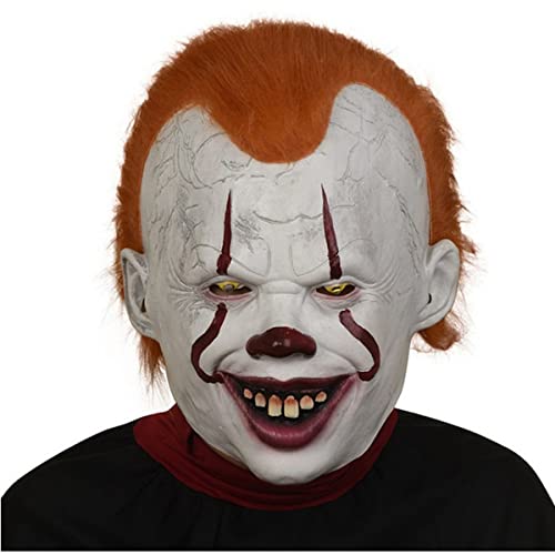 UIUKDWUC Pennywises It Clown Maske atex Vollgesichtsmaske Cosplay Kostüm Requisiten für Halloween Party UIUKDWUC Pennywises It Clown Maske atex Vollgesichtsmaske Cosplay Kostüm Requisiten für Halloween Party von UIUKDWUC