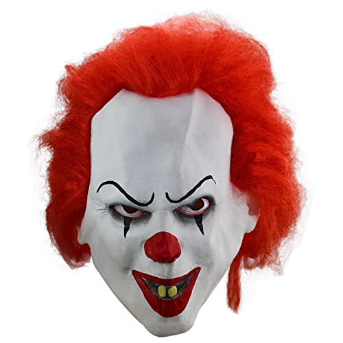 UIUKDWUC Pennywises Stephen King's It Maske Rote Haare Clown Kopfbedeckung Party Cosplay Kostüm Requisiten für Halloween UIUKDWUC Pennywises Stephen King's It Maske Rote Haare Clown Kopfbedeckung Party Cosplay Kostüm Requisiten für Halloween von UIUKDWUC
