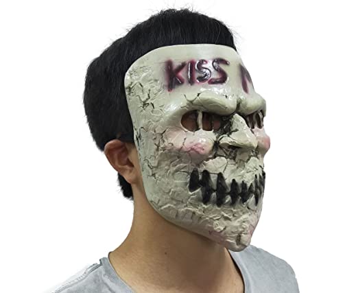 UIUKDWUC Purges Kiss Me Filmthema Latexmaske Cos Wahljahr Horror Halloween UIUKDWUC Purges Kiss Me Filmthema Latexmaske Cos Wahljahr Horror Halloween von UIUKDWUC