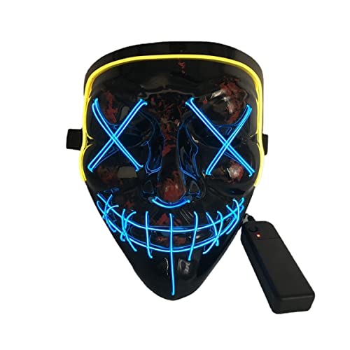 UIUKDWUC V-förmige leuchtende Maske für Halloween Karneval Kostüm Party Requisiten von UIUKDWUC