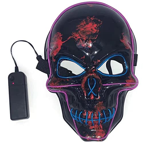UIUKDWUC Zweifarbige Halloween-Maskerade El leuchtende Maske für Halloween, Karneval, Kostüm, Party-Requisiten UIUKDWUC Zweifarbige Halloween-Maskerade El leuchtende Maske für Halloween, Karneval, Kostüm, Party-Requisiten von UIUKDWUC