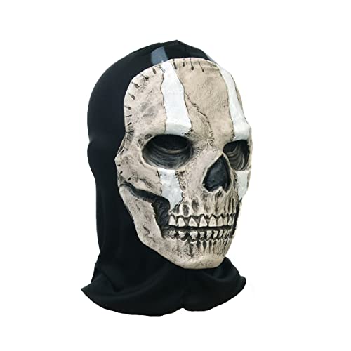 UIXENI COD Ghost Mask Horror Skull Balaclava Full Face Mask Carnival Halloween Costume Cosplay Prop (B) von UIXENI