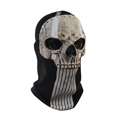 UIXENI COD Ghost Mask Horror Skull Balaclava Full Face Mask Carnival Halloween Costume Cosplay Prop (C) von UIXENI