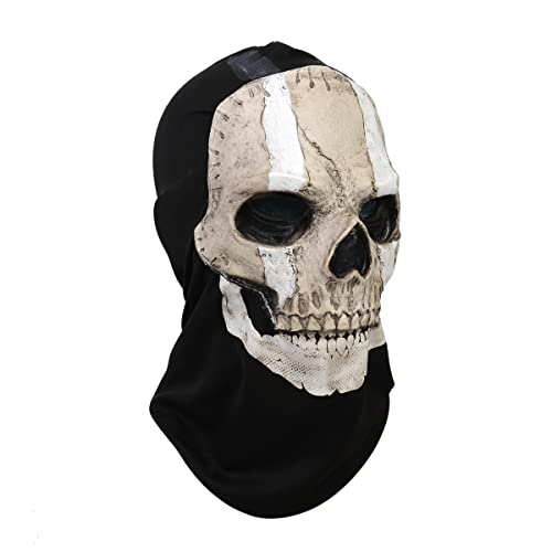 UIXENI COD Ghost Mask Horror Skull Balaclava Full Face Mask Carnival Halloween Costume Cosplay Prop (D) von UIXENI