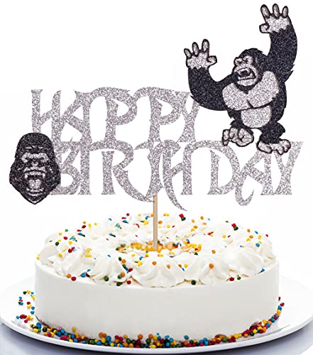 Orang-Utan-Kuchenaufsatz, wütender Gorilla-Kuchendekoration, lustiges Orang-Utan-Thema, Kinderparty-Dekoration, Jungen, Mädchen, Erwachsene, Happy Birthday, Safari Orang-Utan-Kuchenaufsatz, wütender Gorilla-Kuchendekoration, lustiges Orang-Utan-Thema, Kinderparty-Dekoration, Jungen, Mädchen, Erwachsene, Happy Birthday, Safari von UIYHJJIK