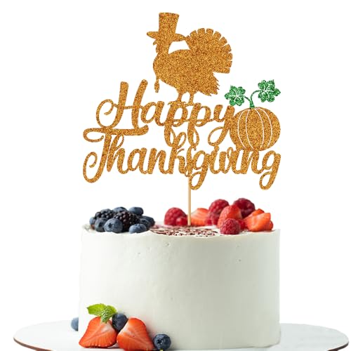 Tortenaufsatz "Happy Thanksgiving", glitzernd, Herbst-Dankes-Kuchenspieße, Herbsternte, Erntedankfest, Kuchendekoration, Happy Friends, Party, Geburtstag, Party-Dekoration Tortenaufsatz "Happy Thanksgiving", glitzernd, Herbst-Dankes-Kuchenspieße, Herbsternte, Erntedankfest, Kuchendekoration, Happy Friends, Party, Geburtstag, Party-Dekoration von UIYHJJIK