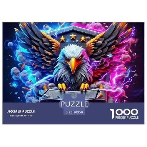 1000-Teile Adler Geschicklichkeitsspiel Puzzles Für Erwachsen Herausforderung Spielzeug Premium Quality Geschenke Für Die Ganze Familie 70x50cm/1000pcs von UJSDVNNJJ