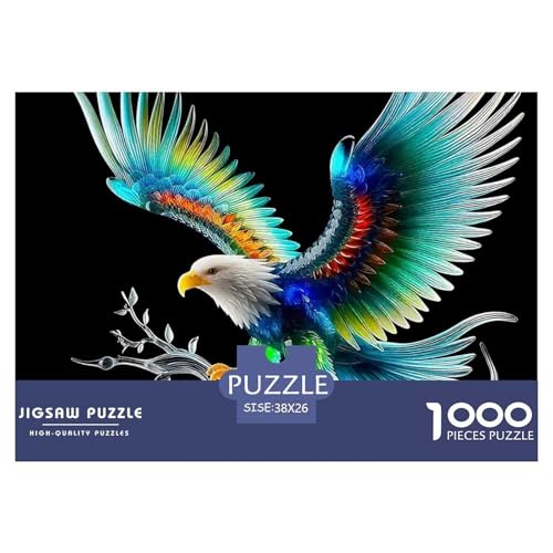 1000-Teile Adler Geschicklichkeitsspiel Puzzles Für Erwachsen Lernspiel Premium Quality Geschenke Für Erwachsene Und Kinder Ab 14 Jahren 38x26cm/1000pcs von UJSDVNNJJ