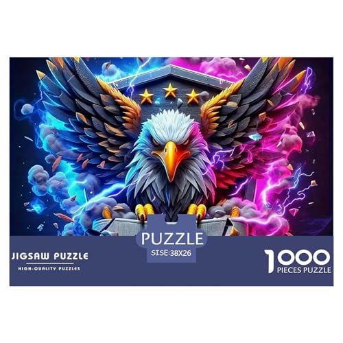 1000-Teile Adler Geschicklichkeitsspiel Puzzles Für Erwachsen Lernspiel Premium Quality Geschenke Für Erwachsene Und Kinder Ab 14 Jahren 38x26cm/1000pcs von UJSDVNNJJ