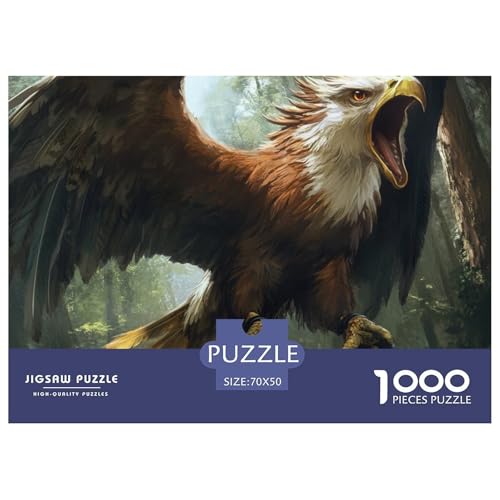 1000-Teile Adler Geschicklichkeitsspiel Puzzles Für Erwachsen Lernspiel Premium Quality Geschenke Für Erwachsene Und Kinder Ab 14 Jahren 70x50cm/1000pcs von UJSDVNNJJ