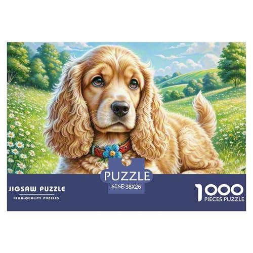 1000 Teile Amerikanischer Cocker Spaniel Geschicklichkeitsspiel Puzzles Für Erwachsen Lernspiel Premium Quality Geschenke Für Die Ganze Familie 38x26cm/1000pcs von UJSDVNNJJ