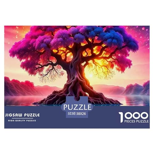 1000-Teile Baum des Lebens Geschicklichkeitsspiel Puzzles Für Erwachsen Lernspiel Premium Quality Geschenke Für Erwachsene Und Kinder Ab 14 Jahren 38x26cm/1000pcs von UJSDVNNJJ