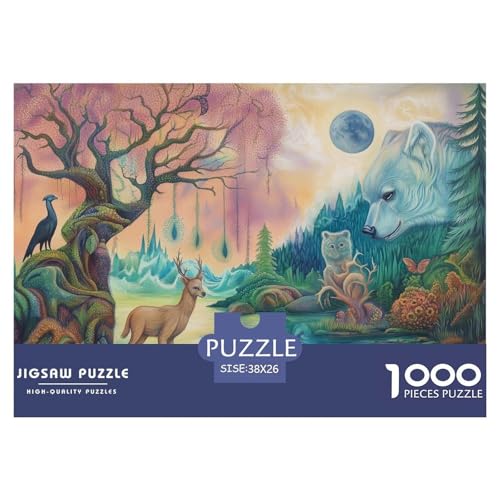 1000 Teile Bear and Hirsch Geschicklichkeitsspiel Oase Puzzles Für Erwachsen Herausforderung Spielzeug Premium Quality Stress Abbauen Für Erwachsene Und Kinder Ab 14 Jahren 38x26cm/1000pcs 1000 Teile Bear and Hirsch Geschicklichkeitsspiel Oase Puzzles Für Erwachsen Herausforderung Spielzeug Premium Quality Stress Abbauen Für Erwachsene Und Kinder Ab 14 Jahren 38x26cm/1000pcs von UJSDVNNJJ