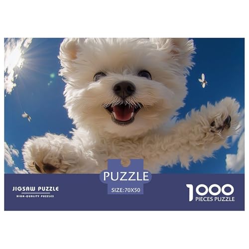 1000-Teile Bichon Frise Geschicklichkeitsspiel Puzzles Für Erwachsen Herausforderung Spielzeug Premium Quality Geschenke Für Die Ganze Familie 70x50cm/1000pcs 1000-Teile Bichon Frise Geschicklichkeitsspiel Puzzles Für Erwachsen Herausforderung Spielzeug Premium Quality Geschenke Für Die Ganze Familie 70x50cm/1000pcs von UJSDVNNJJ