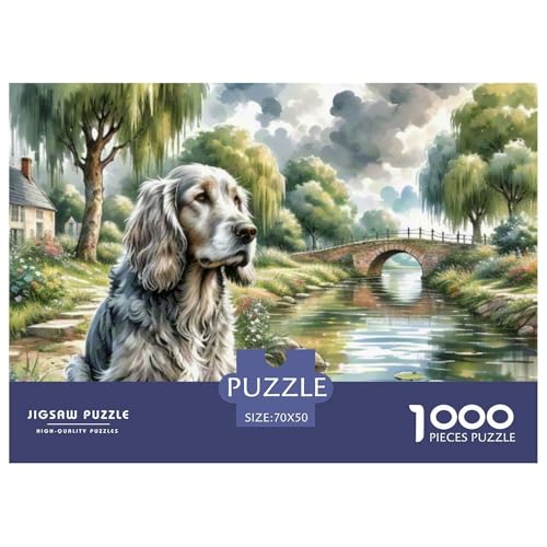 1000-Teile Bluthond Geschicklichkeitsspiel Puzzles Für Erwachsen Herausforderung Spielzeug Premium Quality Geschenke Für Die Ganze Familie 70x50cm/1000pcs von UJSDVNNJJ