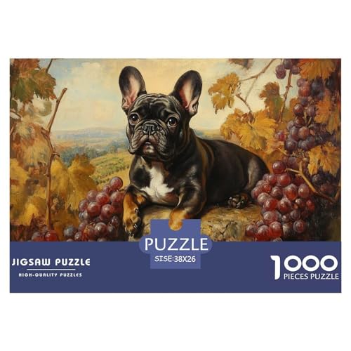 1000 Teile Bulldog Pädagogisches Spiel Puzzles Für Erwachsen Herausforderung Spielzeug Premium Quality Stress Abbauen Für Erwachsene Und Kinder Ab 14 Jahren 38x26cm/1000pcs von UJSDVNNJJ