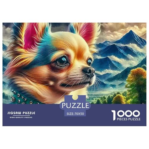 1000-Teile Chihuahua Geschicklichkeitsspiel Puzzles Für Erwachsen Lernspiel Premium Quality Stress Abbauen Für Erwachsene Und Kinder Ab 14 Jahren 70x50cm/1000pcs 1000-Teile Chihuahua Geschicklichkeitsspiel Puzzles Für Erwachsen Lernspiel Premium Quality Stress Abbauen Für Erwachsene Und Kinder Ab 14 Jahren 70x50cm/1000pcs von UJSDVNNJJ