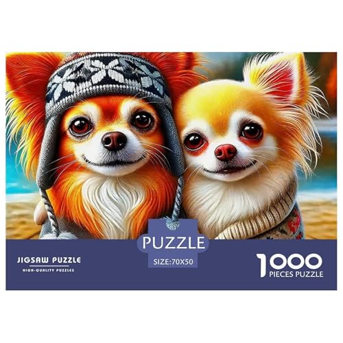 1000 Teile Chihuahua Pädagogisches Spiel Puzzles Für Erwachsen Herausforderung Spielzeug Premium Quality Geschenke Für Die Ganze Familie 70x50cm/1000pcs 1000 Teile Chihuahua Pädagogisches Spiel Puzzles Für Erwachsen Herausforderung Spielzeug Premium Quality Geschenke Für Die Ganze Familie 70x50cm/1000pcs von UJSDVNNJJ