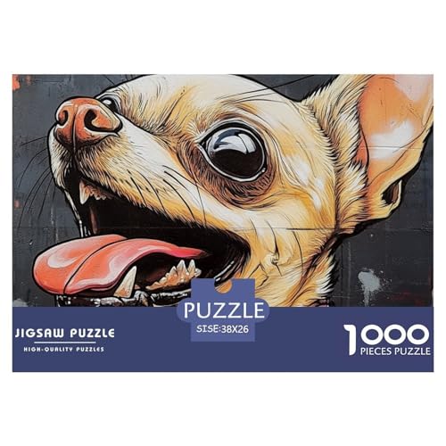 1000-Teile Chihuahua Pädagogisches Spiel Puzzles Für Erwachsen Lernspiel Premium Quality Geschenke Für Die Ganze Familie 38x26cm/1000pcs von UJSDVNNJJ